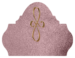 DARAY L 601 BZ SH OR Bronze Scroll Shimmer Orchid Background